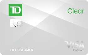 TD Clear with $1,000 Credit Limit card art