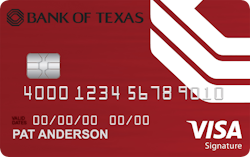 Bank of Texas Visa® Everyday Rewards+ card art