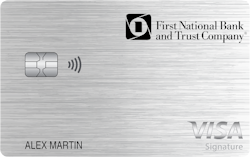 First National Bank and Trust Visa® Max Cash Preferred card art