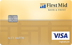 First Mid Bank & Trust Visa® College Real Rewards card art