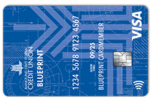 BFSFCU BLUEPRINT Visa® Platinum Secured card art