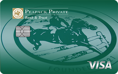 Peapack Private Bank & Trust Visa® College Real Rewards card art