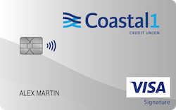 Coastal1 Credit Union Visa® College Real Rewards card art