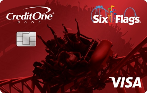 Credit One Six Flags Rewards Visa card art
