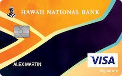 Hawaii National Bank Visa® College Real Rewards card art