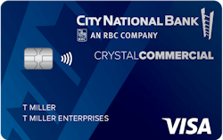 City National Visa® Crystal Commercial Credit Card with Rewards card art