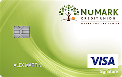 NuMark Credit Union Visa® College Real Rewards card art