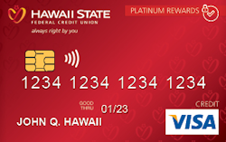 Hawaii State Federal Credit Union Share Secured Visa® Platinum Rewards card art