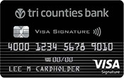 Tri Counties Bank Visa® Signature card art