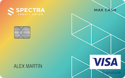 Spectra Credit Union Visa® College Real Rewards card art